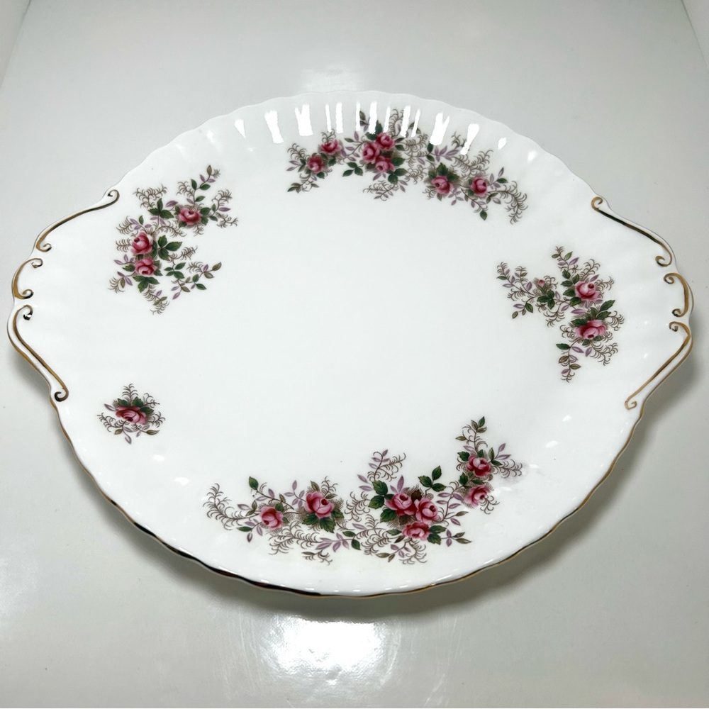 Vintage Royal Albert Floral Lavender Rose Eared Serving Platter